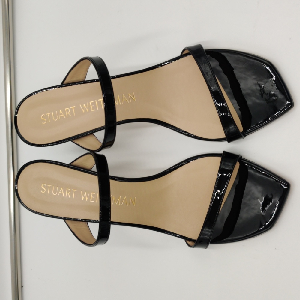 Stuart Weitzman Aleena 75 Black Patent Leather Size 10.5 M